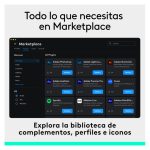 Imagen del Logitech MX Creative Console, un keypad programable con 9 teclas LCD personalizables y dial de control, SKU 920-012931. Ideal para diseño gráfico, edición de vídeo y fotografía.