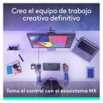 Imagen del Logitech MX Creative Console, un keypad programable con 9 teclas LCD personalizables y dial de control, SKU 920-012931. Ideal para diseño gráfico, edición de vídeo y fotografía.