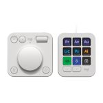 Logitech MX Creative Console, keypad programable con 9 teclas LCD personalizables y dial de control, SKU 920-012932, color gris