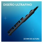 Logitech G Teclado mecánico para gaming con cable de perfil bajo G915 X, teclas de PBT de doble moldeado, programación completa, iluminación RGB, acabado en aluminio, interruptores táctiles marrones GL, PC/Mac, Layout ES. SKU: 920-012943