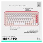 Logitech POP ICON COMBO - Combinación de teclado y ratón Bluetooth rosado con teclas y botones programables, Easy-Switch hasta 3 dispositivos, SKU 920-013120