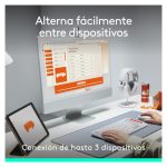 Logitech POP ICON COMBO - Combinación de teclado y ratón Bluetooth rosado con teclas y botones programables, Easy-Switch hasta 3 dispositivos, SKU 920-013120