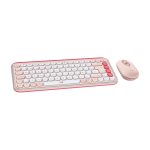 Logitech POP ICON COMBO - Combinación de teclado y ratón Bluetooth rosado con teclas y botones programables, Easy-Switch hasta 3 dispositivos, SKU 920-013120