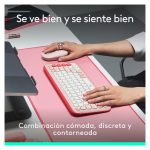 Logitech POP ICON COMBO - Combinación de teclado y ratón Bluetooth rosado con teclas y botones programables, Easy-Switch hasta 3 dispositivos, SKU 920-013120