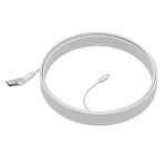 Imagen del accesorio para videoconferencia Logitech 952-000047 en color blanco, diseñado para mejorar la calidad de comunicación en reuniones virtuales