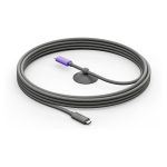 Cable USB Logitech modelo 952-000195 de 5 metros, formato USB C, compatible con USB 3.2 Gen 2, colores grafito y violeta.