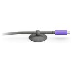 Cable USB Logitech modelo 952-000195 de 5 metros, formato USB C, compatible con USB 3.2 Gen 2, colores grafito y violeta.