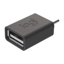 Logitech cambiador de género para cable USB C a USB A en color grafito, SKU 956-000005