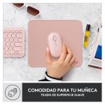 Imagen de la alfombrilla para ratón Logitech 956-000050 en color Rosa, diseño elegante y funcional.
