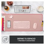 Logitech Desk Mat, tapete para escritorio con base antideslizante, color gris, SKU 956-000053