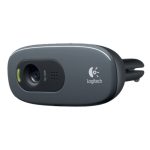 Cámara web Logitech HD Webcam C270 con resolución de 1280 x 720 píxeles, 3 megapíxeles, conectividad USB 2.0 en color negro y gris. SKU: 960-000582