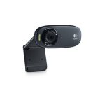 Logitech HD Webcam C310 con resolución de 1280 x 720 píxeles, 5 MP y conexión USB en color negro. SKU 960-000637