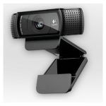 Logitech HD Pro Webcam C920, cámara web con resolución de 1920 x 1080 pixeles, conexión USB 2.0 en color negro. SKU 960-000767