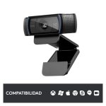Logitech 960-001055 cámara web de 3 megapíxeles, resolución 1920 x 1080 píxeles, interfaz USB 2.0, color negro