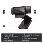 Logitech 960-001055 cámara web de 3 megapíxeles, resolución 1920 x 1080 píxeles, interfaz USB 2.0, color negro