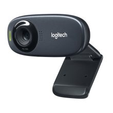 Cámara web Logitech con 5 megapíxeles de resolución, 1280 x 720 pixeles, conexión USB y color negro. SKU: 960-001065.