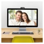 Cámara web Logitech con 5 megapíxeles de resolución, 1280 x 720 pixeles, conexión USB y color negro. SKU: 960-001065.