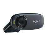 Cámara web Logitech con 5 megapíxeles de resolución, 1280 x 720 pixeles, conexión USB y color negro. SKU: 960-001065.