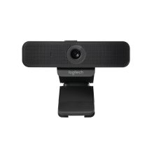 Logitech C925e webcam con calidad de video HD 1080p, micrófono integrado y tecnología de corrección de luz. SKU: 960-001076