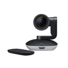 Cámara de videoconferencia Logitech 960-001186 con resolución Full HD 1080p a 30 pps, en colores negro y gris