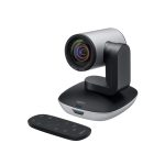 Cámara de videoconferencia Logitech 960-001186 con resolución Full HD 1080p a 30 pps, en colores negro y gris