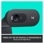 Logitech 960-001364 cámara web con resolución de 1280 x 720 pixeles, conexión USB en color negro