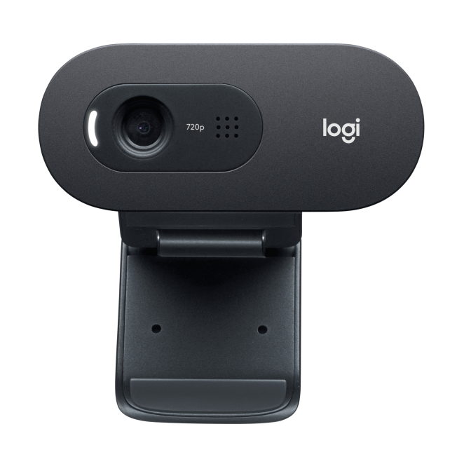 Logitech Webcam HD 720p USB Negra Logitech 960-001372 cámara web con resolución de 1280 x 720 píxeles, conectada por USB, color negro
