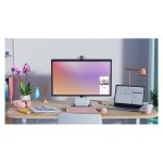 Webcam Logitech Brio 500 con resolución 4K ultra HD, ideal para videoconferencias y transmisiones en vivo, SKU 960-001421