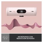 Webcam Logitech Brio 500 con resolución 4K ultra HD, ideal para videoconferencias y transmisiones en vivo, SKU 960-001421