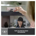 Webcam Logitech Brio 500 con resolución 4K ultra HD, ideal para videoconferencias y transmisiones en vivo, SKU 960-001421