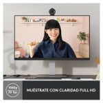 Logitech Brio 300, webcam con calidad de video 4K Ultra HD, autoenfoque, micrófono integrado y SKU 960-001436