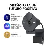 Logitech Brio 300, webcam con calidad de video 4K Ultra HD, autoenfoque, micrófono integrado y SKU 960-001436
