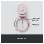 Imagen de la webcam Logitech Brio 300 con resolución 4K, modelo 960-001448, ideal para videoconferencias.