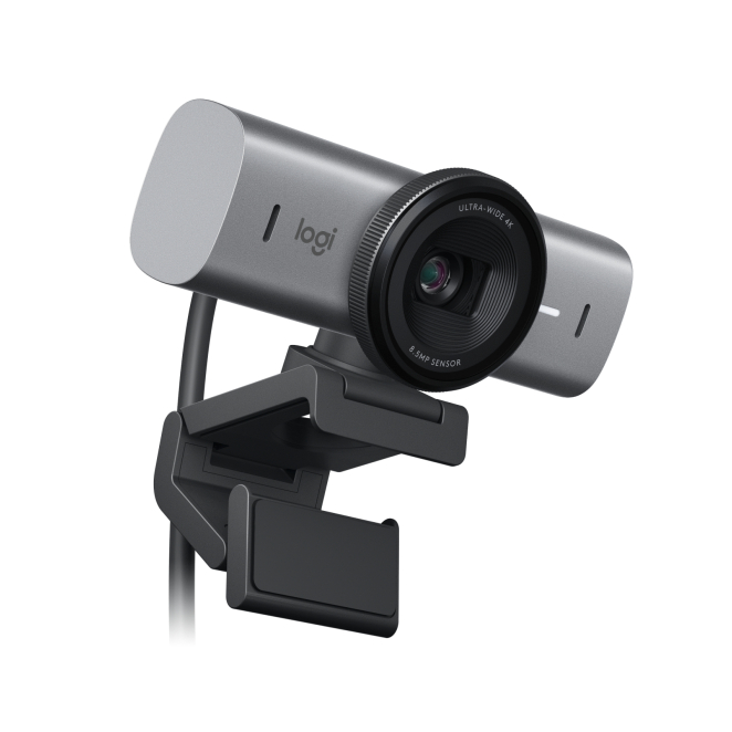 Logitech cámara web 8,5 MP 4K USB grafito Logitech 960-001530 cámara web de 8,5 MP con resolución 4096 x 2160 píxeles, conexión USB, color grafito