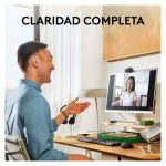 Logitech Brio 100, webcam con resolución 4K y micrófono integrado, SKU 960-001585