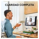 Webcam Logitech Brio 100 con resolución Full HD 1080p, excelente para videollamadas, SKU 960-001617