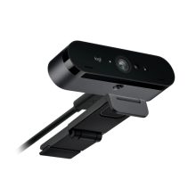 Cámara web Logitech BRIO 4K, resolución 4096 x 2160 Pixeles, 13 megapíxeles, USB, color negro. SKU: 960-001746.