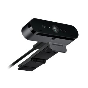 Cámara web Logitech BRIO 4K, resolución 4096 x 2160 Pixeles, 13 megapíxeles, USB, color negro. SKU: 960-001746.