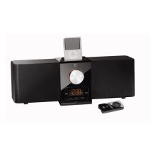 Altavoz Logitech Pure Fi Express Plus negro con doble conectividad, diseñado para ofrecer calidad de sonido nítida y controles fáciles de usar. SKU 980-000188.