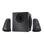 Conjunto de altavoces Logitech 980-000403 con 2.1 canales, 200 W de potencia total y subwoofer negro