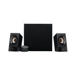 Imagen del conjunto de altavoces Logitech 980-001055 con potencia de 60W y subwoofer de 15W, en color negro y de tipo 2.1 canales.