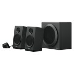 Logitech conjunto de altavoces modelo 980-001202, con 2.1 canales y 40W de potencia en color negro