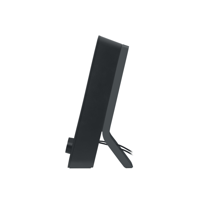 Logitech 980 001295 Imagen del altavoz Logitech modelo 980-001295 en color negro, con conectividad inalámbrica y alámbrica y 5 W de potencia