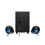 Logitech G, conjunto de altavoces negros de 120W con Bluetooth, ideal para PC y portátiles. SKU: 980-001301