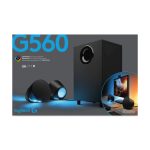 Logitech G, conjunto de altavoces negros de 120W con Bluetooth, ideal para PC y portátiles. SKU: 980-001301