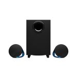 Logitech G, conjunto de altavoces negros de 120W con Bluetooth, ideal para PC y portátiles. SKU: 980-001301