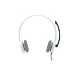 Auriculares y casco Logitech 981-000350, alámbricos con diadema para oficina o centro de llamadas, color blanco