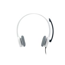 Auriculares y casco Logitech 981-000350, alámbricos con diadema para oficina o centro de llamadas, color blanco