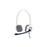 Auriculares y casco Logitech 981-000350, alámbricos con diadema para oficina o centro de llamadas, color blanco