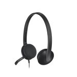 Logitech 981-000475 auricular y casco alámbrico de diadema para oficina o centro de llamadas con conector USB tipo A en color negro